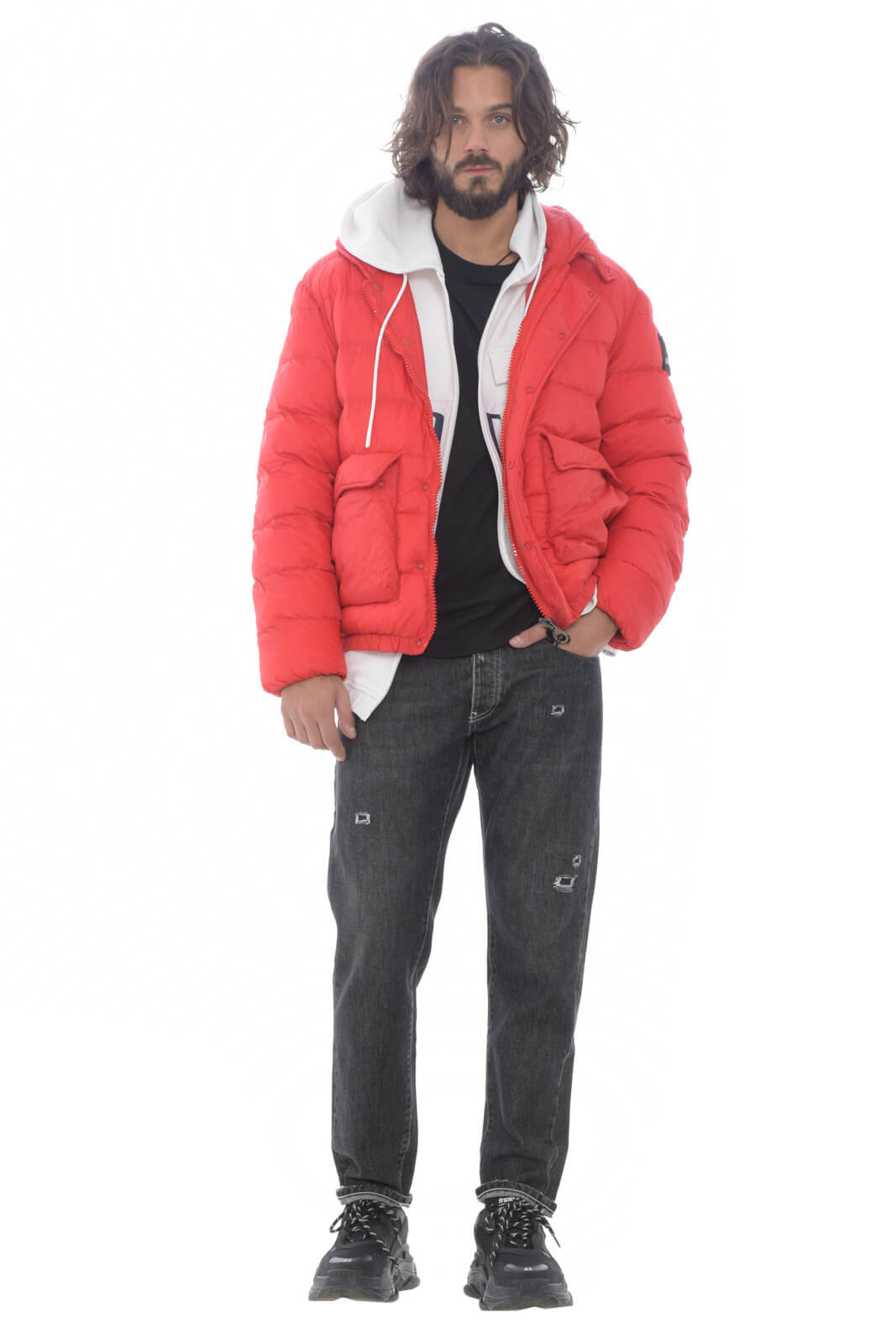 Star Point Men's down jacket with hood