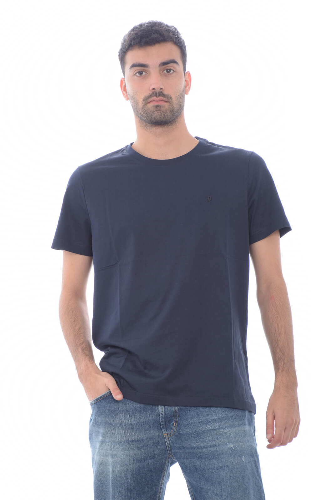 Dondup Camiseta de hombre con logo metálico