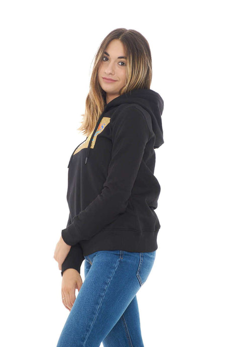 Sudadera de mujer Versace Jeans Couture con estampado de purpurina y logo multicolor