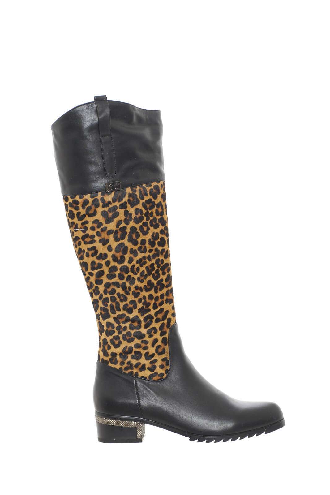 Romeo Gigli Women's boots with leopard print