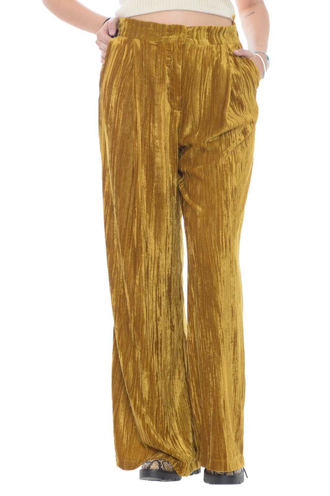 Imperial pantaloni donna in ciniglia - Main Image