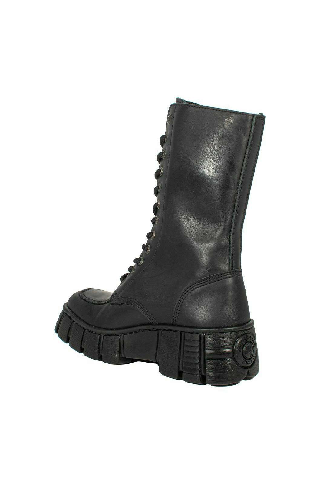 New Rock anfibi donna con cuciture a vista