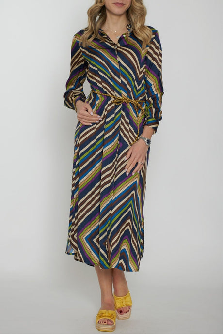 Dixie Women's Diagonal Print Shirt Dress