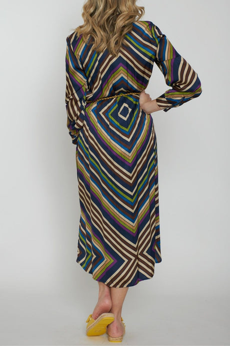 Dixie Women's Diagonal Print Shirt Dress