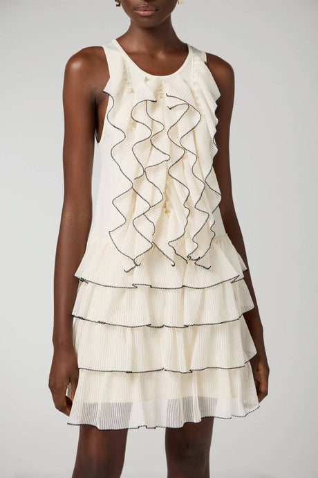 Elisabetta Franchi women's knit dress with ruffles