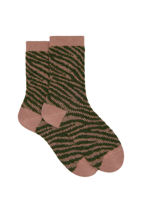 Gallo women's short zebra pattern socks