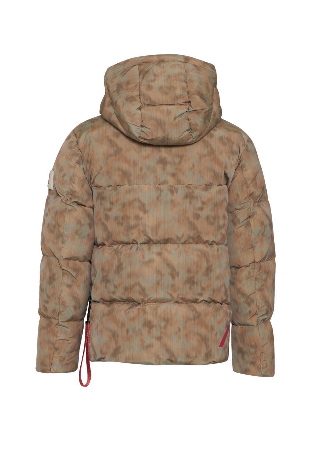 After Label Piumino camouflage con maxi tasca e cappuccio rimovibile