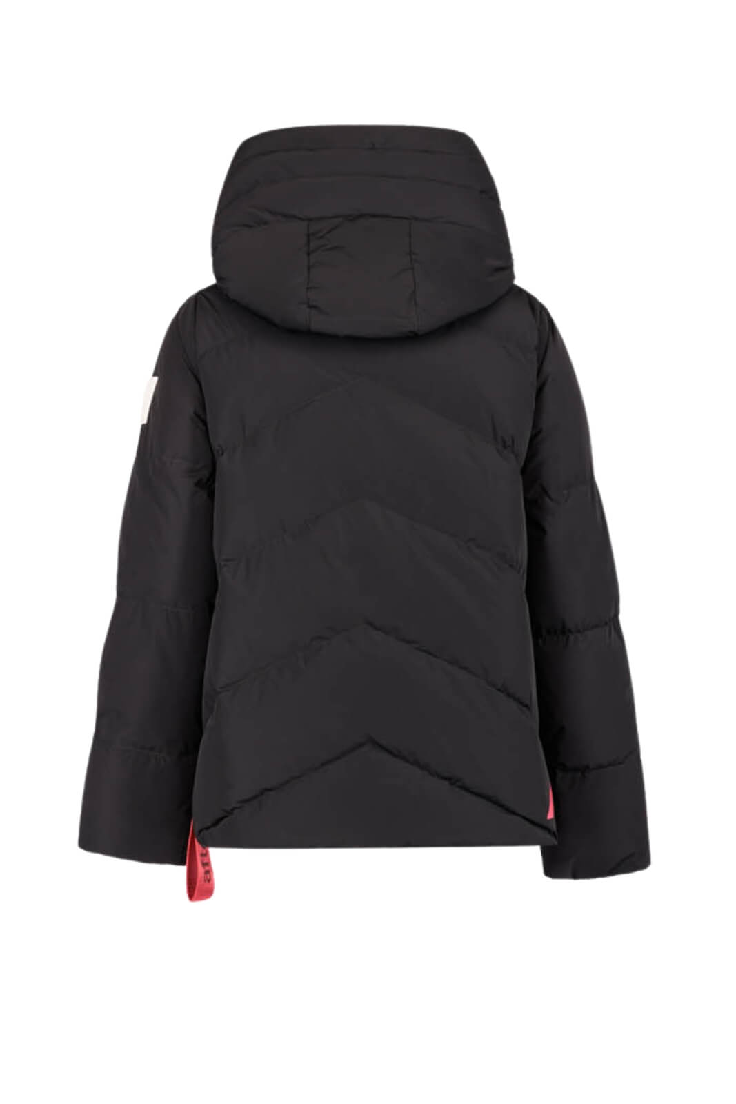 Piumino da donna After Label con cappuccio e logo al braccio retro