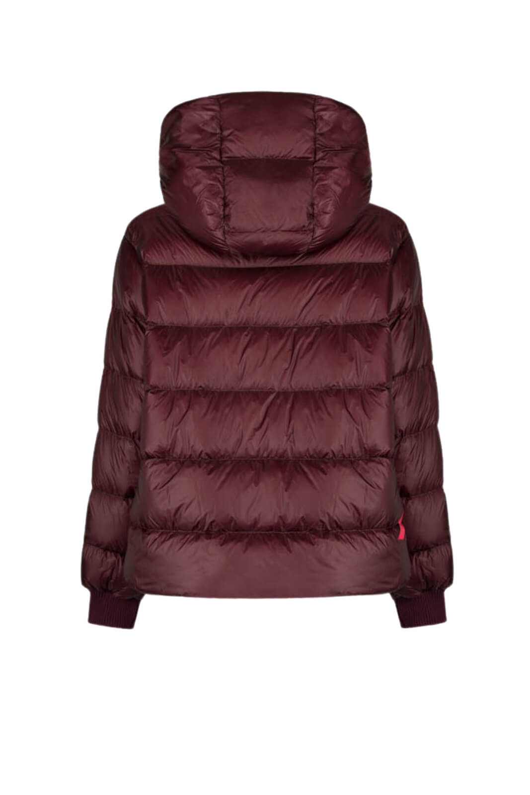 Piumino da donna After Label in nylon lucido con cappuccio e logo retro