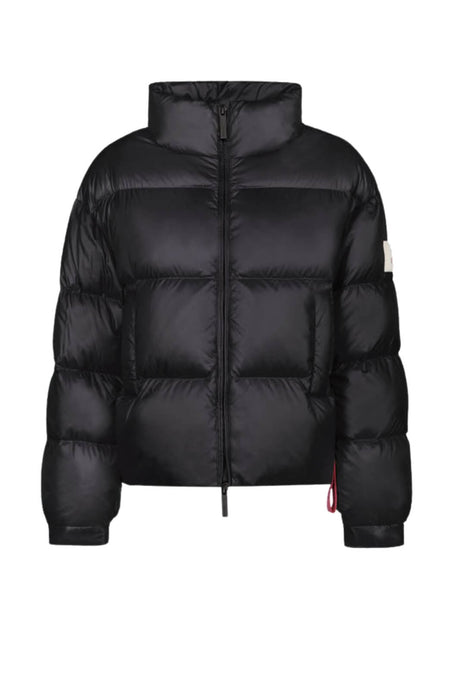 Piumino da donna After Label con logo imbottito in piuma fronte