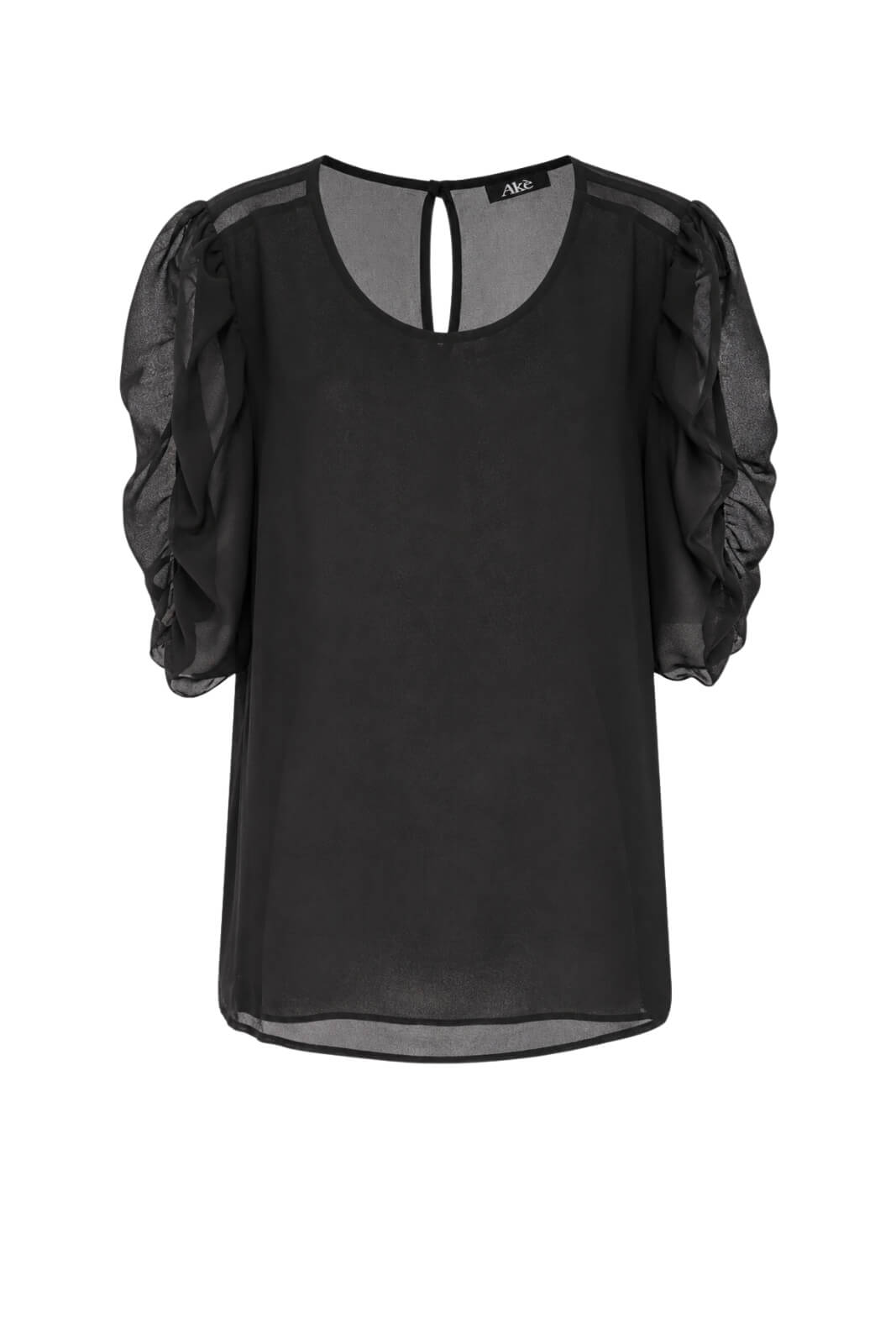 Akè Blusa Donna con Maniche a Sbuffo