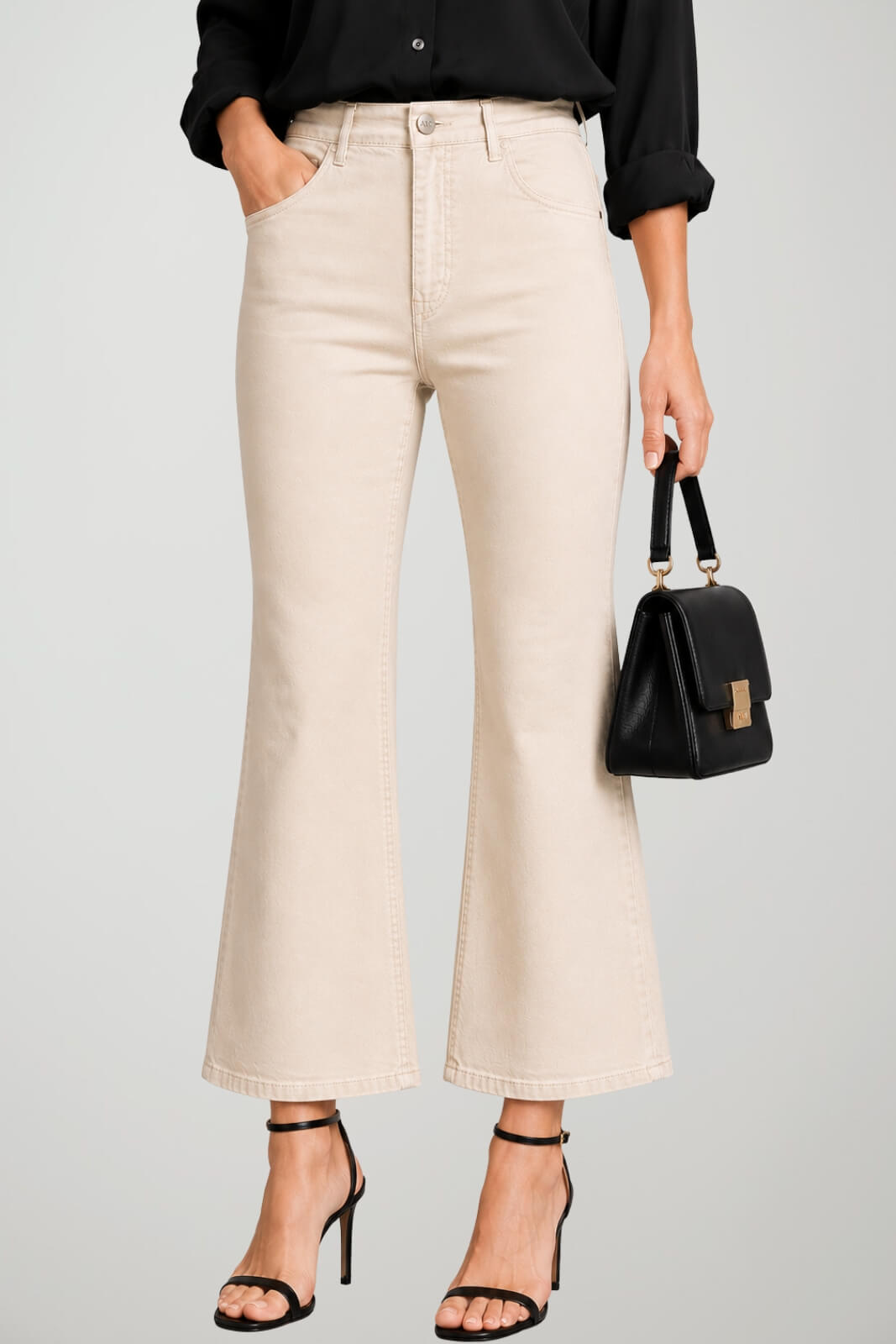 Akè Pantaloni Donna Cinque Tasche a Zampa