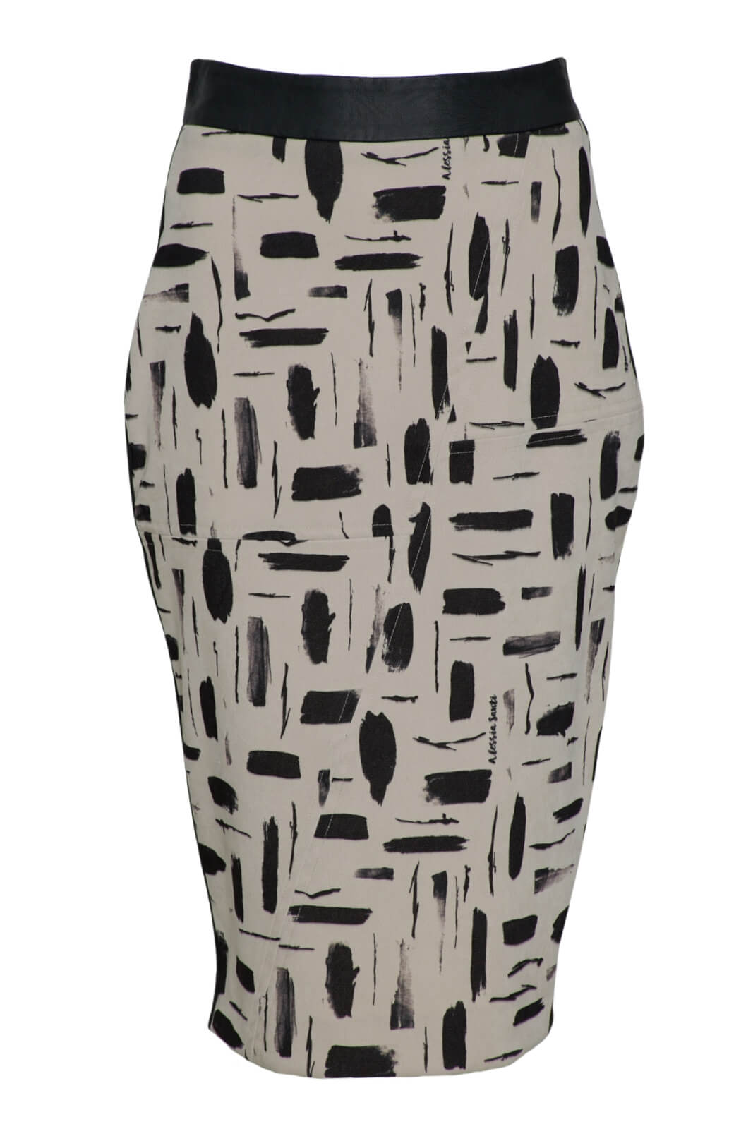 Gonna tubino inserto in ecopelle fronte