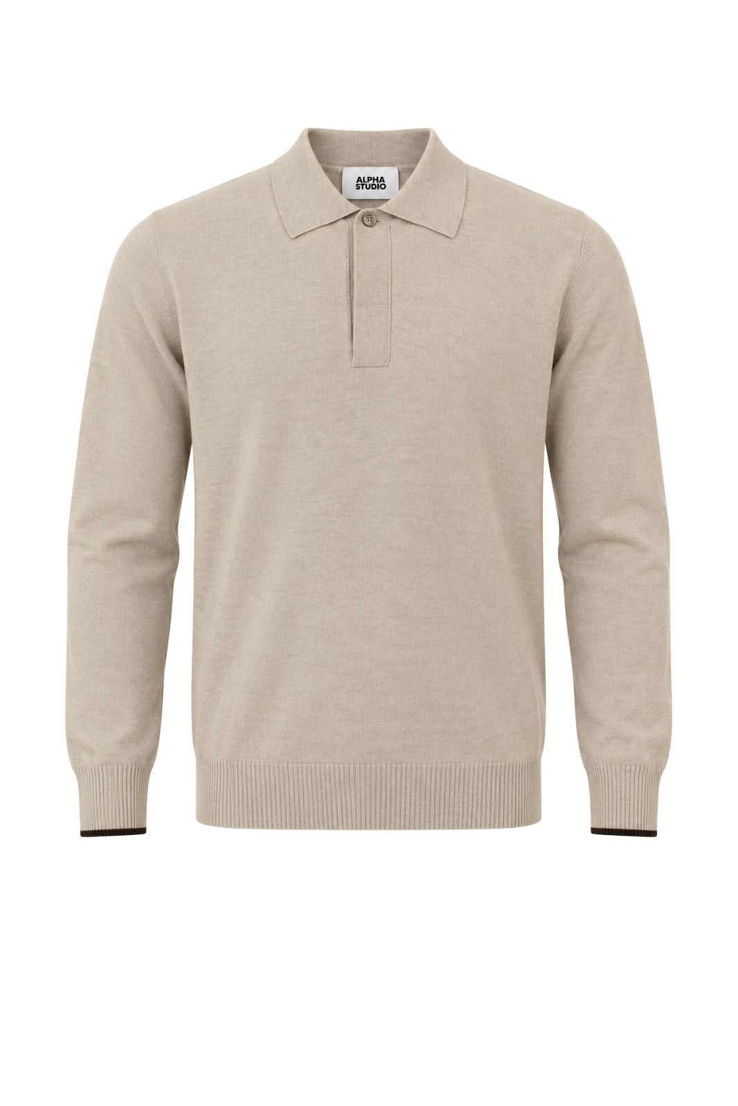 Alpha Studio Polo Uomo in lana merino / Burro