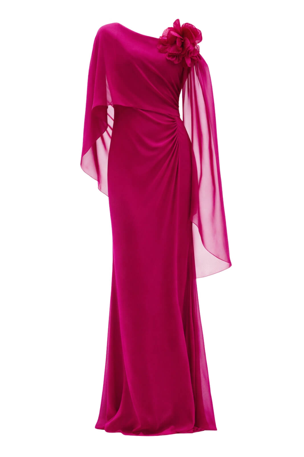 Abito da donna lungo Allure Evening con spacco e fiore