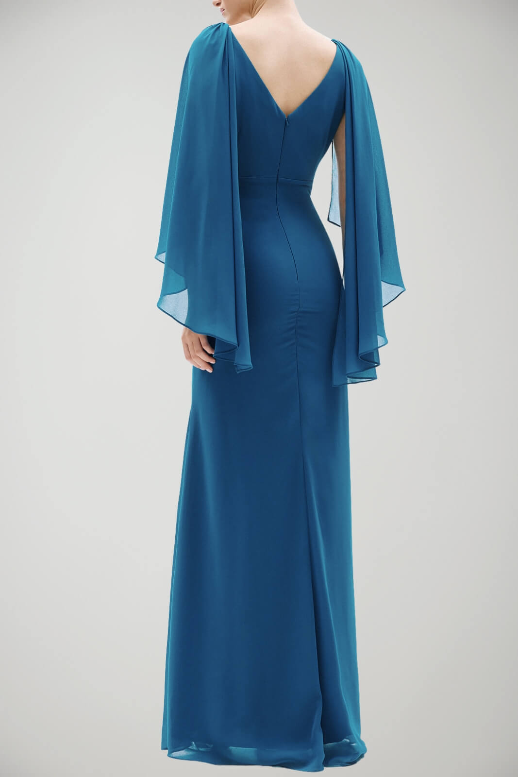 Abito da donna lungo Allure Evening con drappeggio in vita