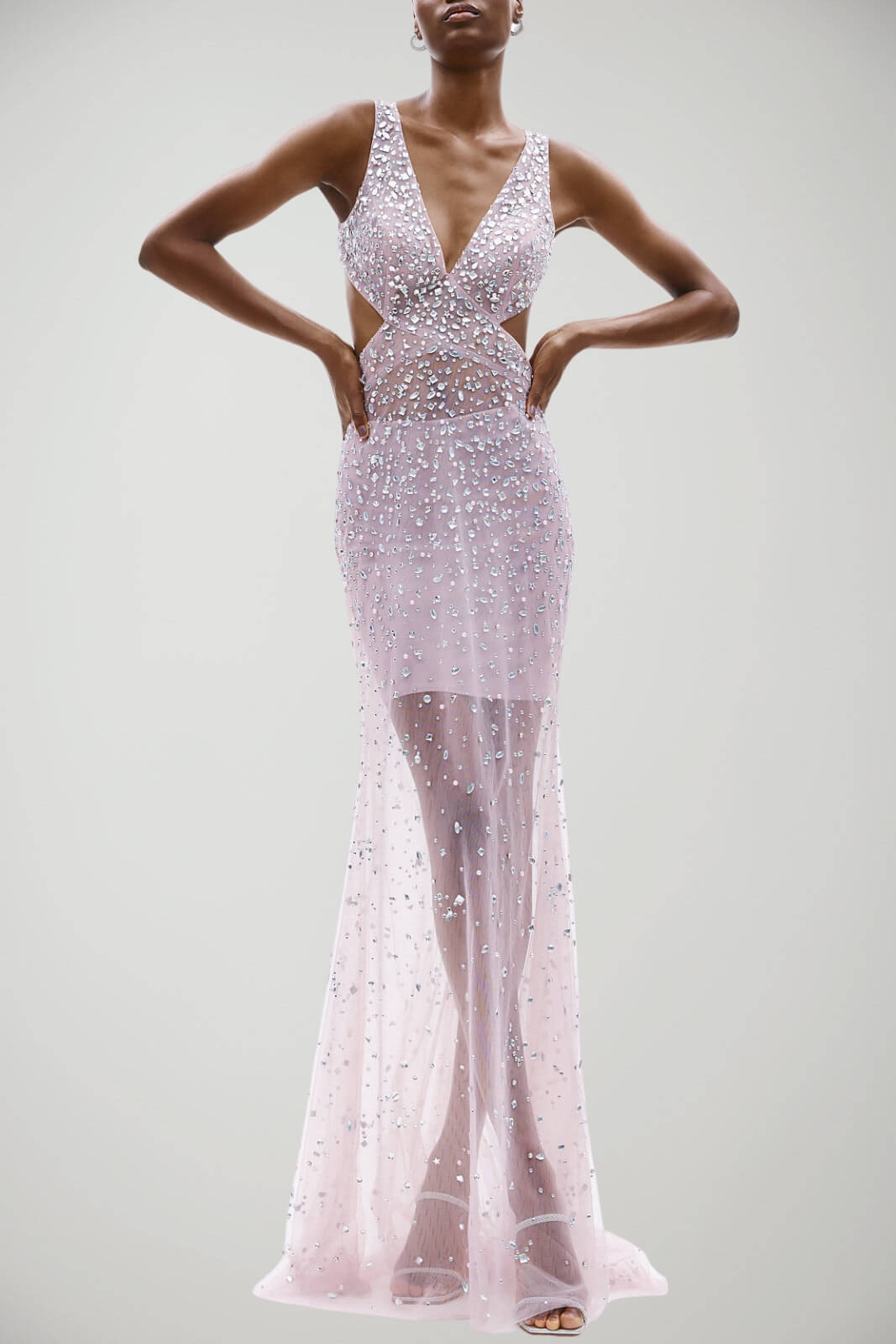 Abito da donna Allure Evening lungo con strass