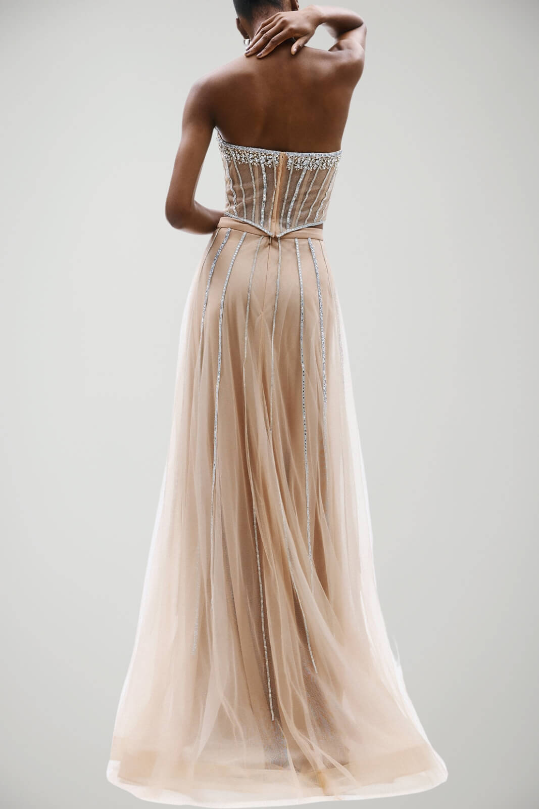 Completo Allure Evening da cerimonia per donna in tulle e strass