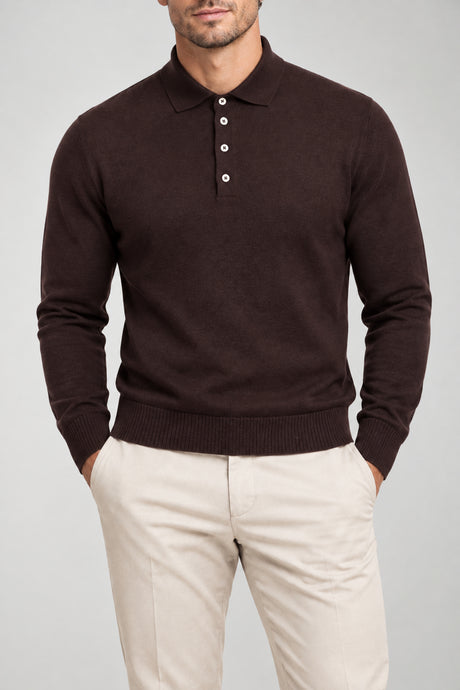Alpha Studio Polo Uomo Slim Fit in lana