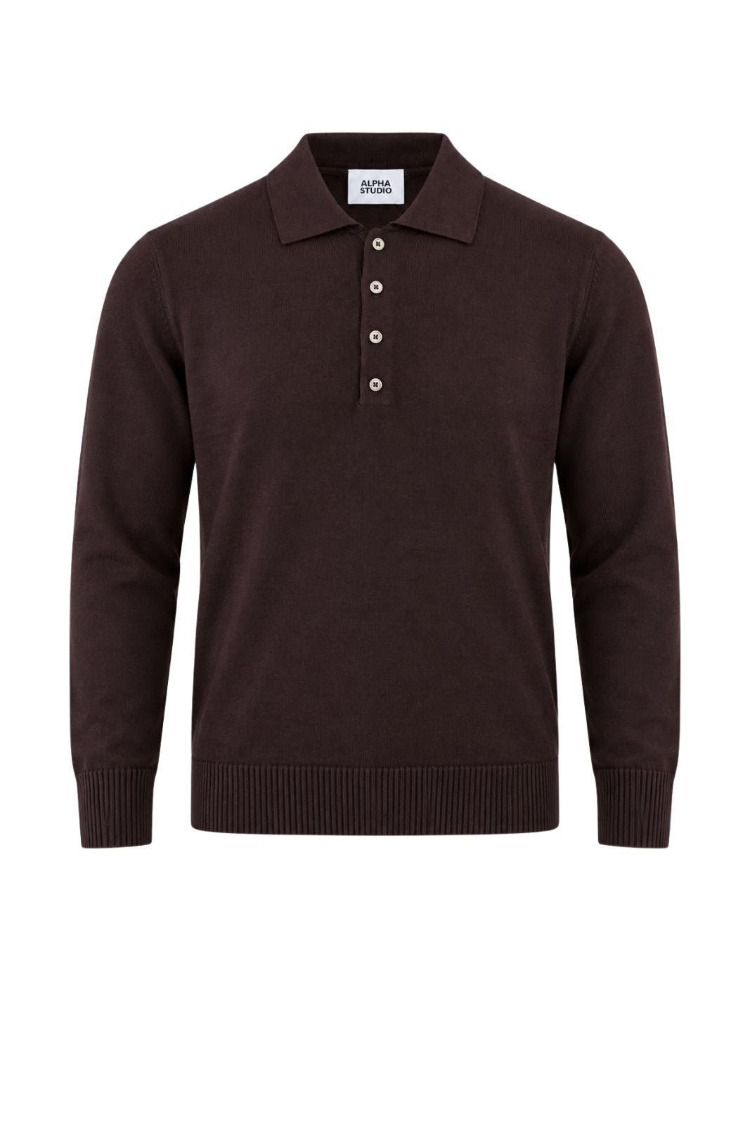 Alpha Studio Polo Uomo Slim Fit in lana