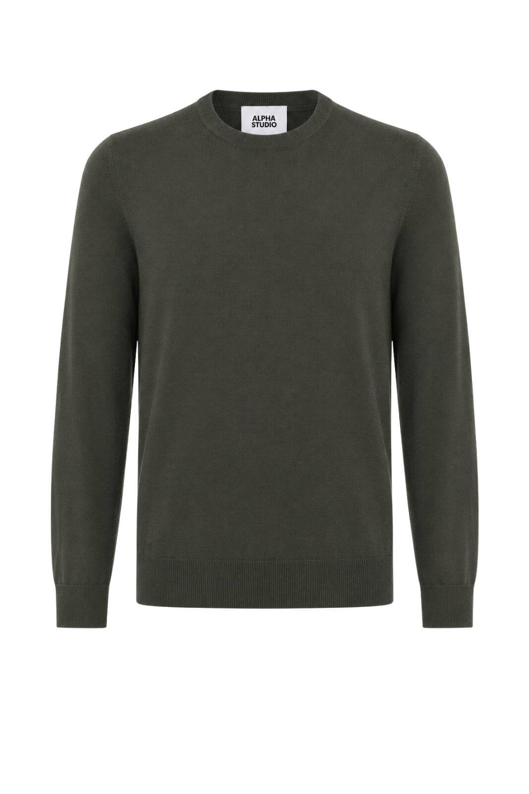 Alpha Studio Maglia Uomo in lana Slim fit / Militare
