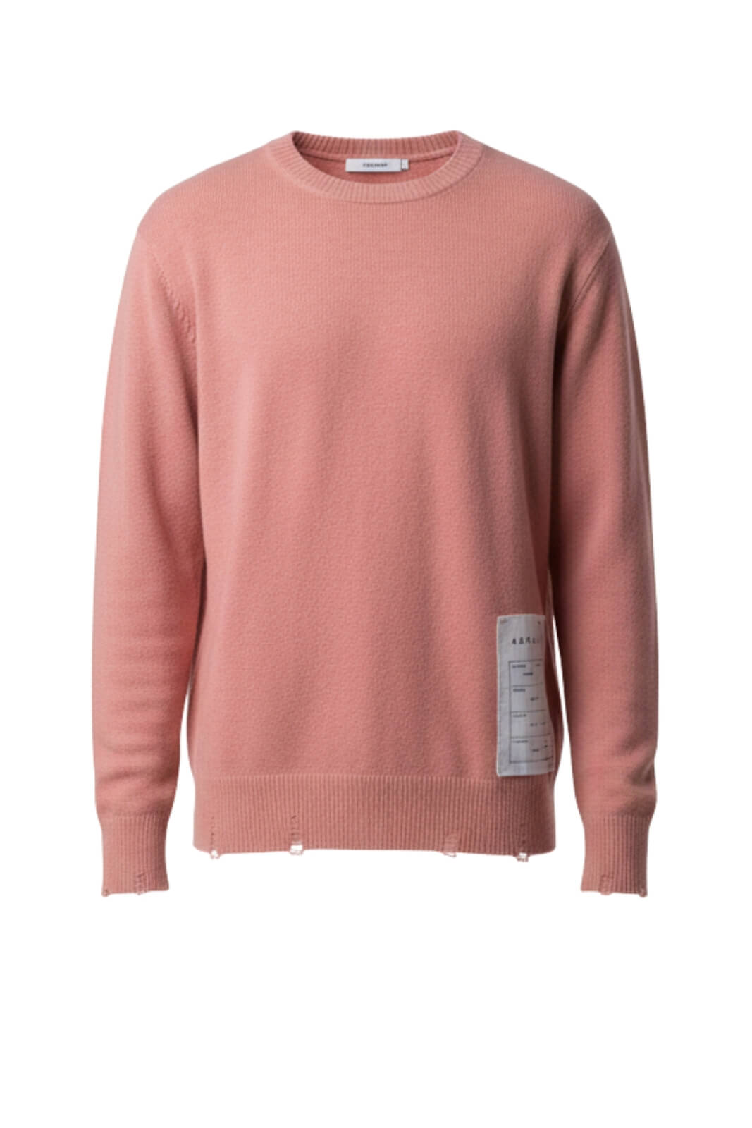 Maglione da uomo Amaranto in cashmere con effetto used