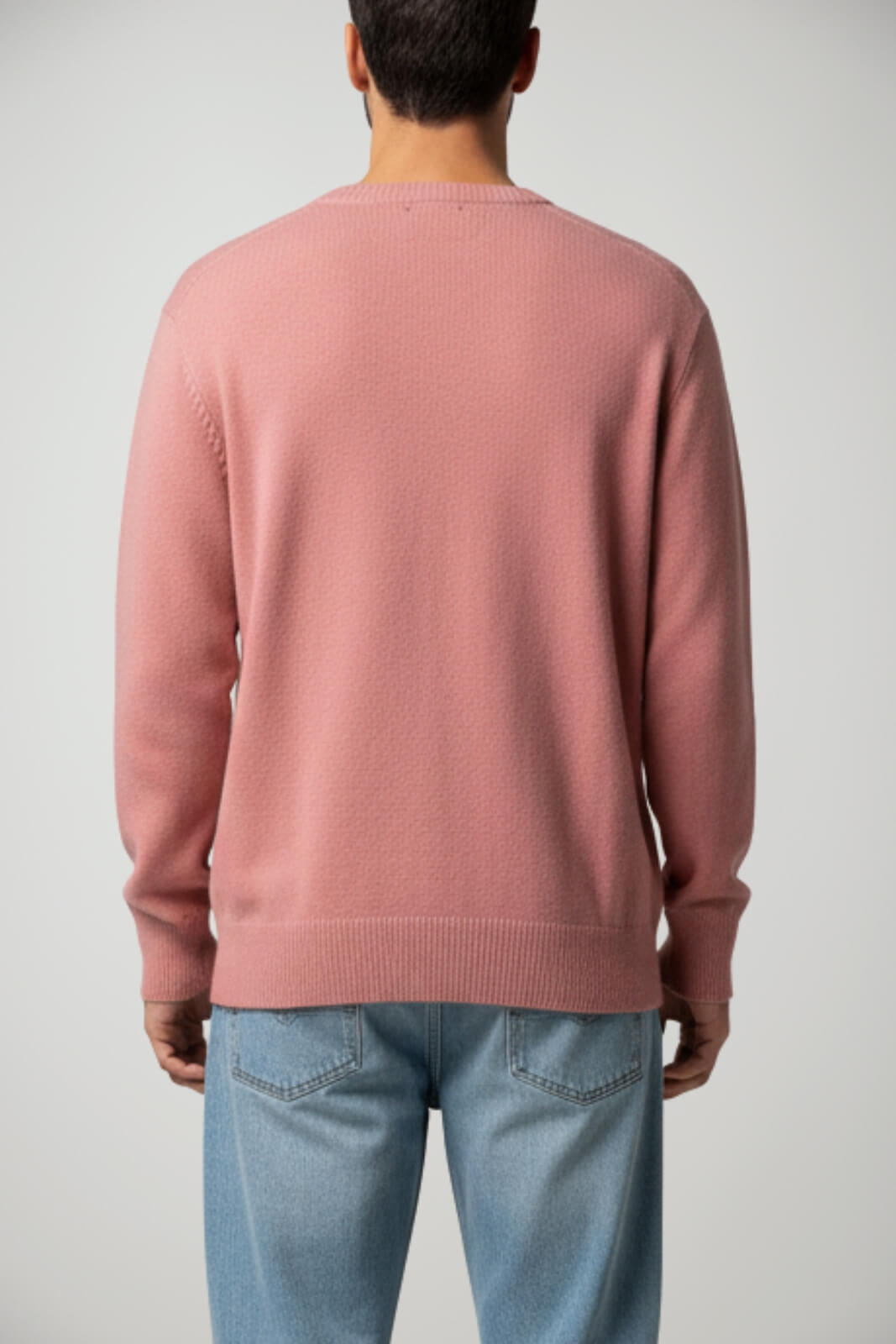 Maglione da uomo Amaranto in cashmere con effetto used