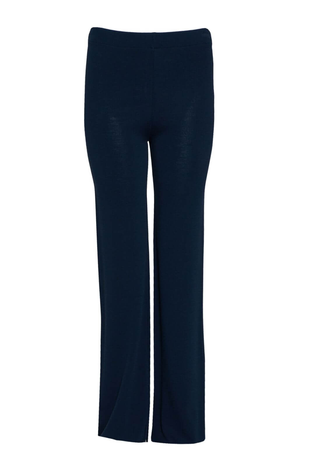 Pantalone da donna Angela Davis in maglia fronte blu navy
