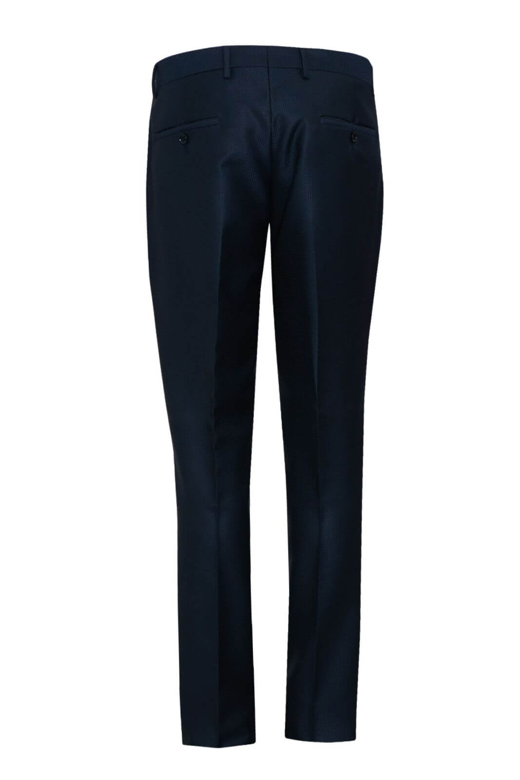 Abito uomo Angelo Toma in micro lavorazione dettaglio pantalone retro