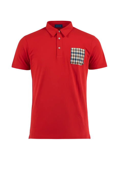 Aquascutum Polo Uomo con taschino check