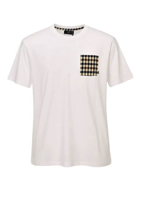 T-shirt da uomo Aquascutum con taschino check