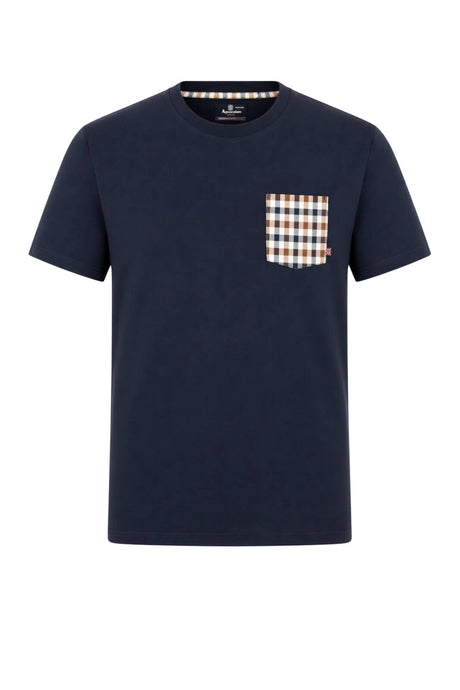 T-shirt da uomo Aquascutum con taschino check