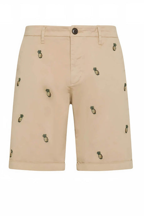 Bermudas Sun68 para hombre con patrón bordado chino