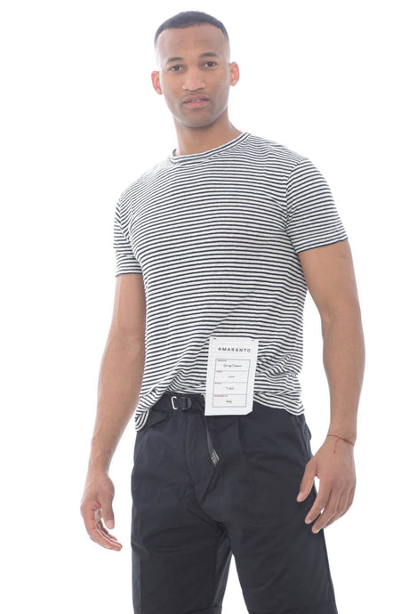 Amaranto T Shirt uomo fantasia rigata