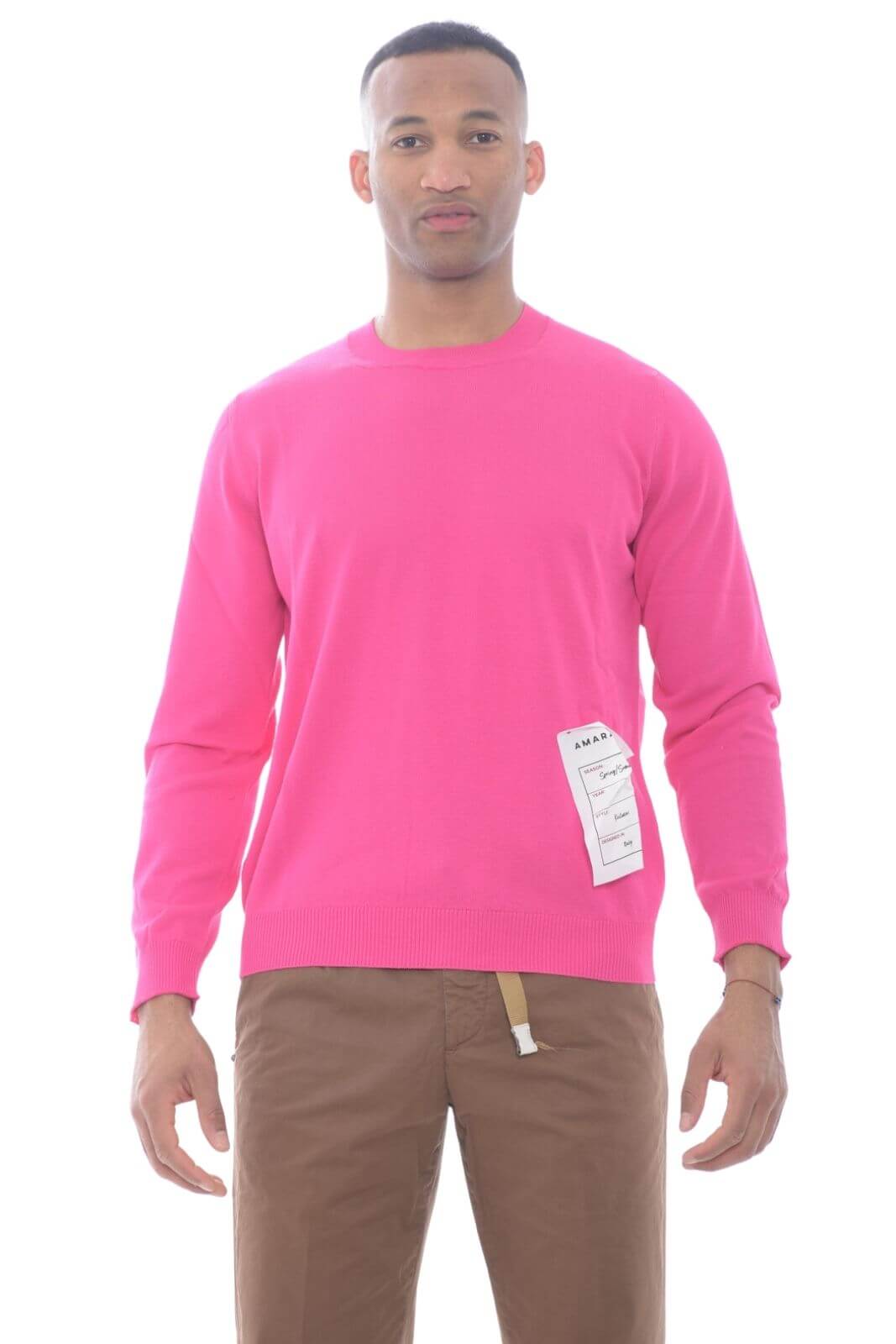 Amaranto maglia uomo in cotone