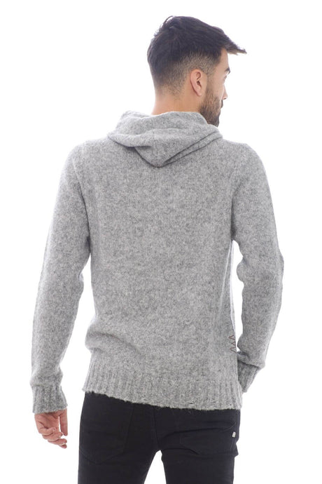 Amaranto maglia uomo con cappuccio e coulisse