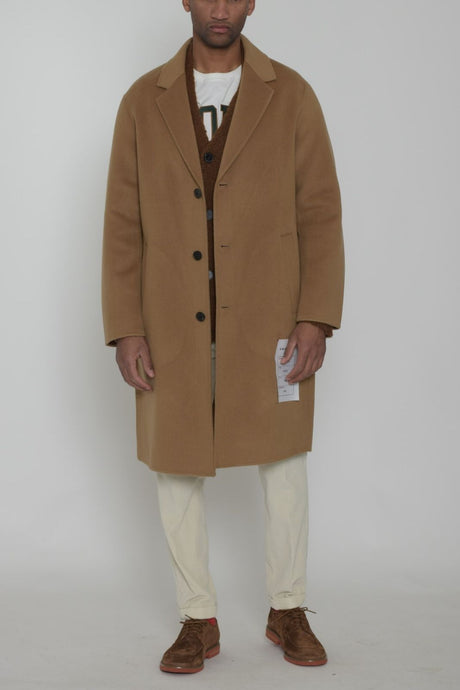 Amaranto cardigan uomo con scollo a v
