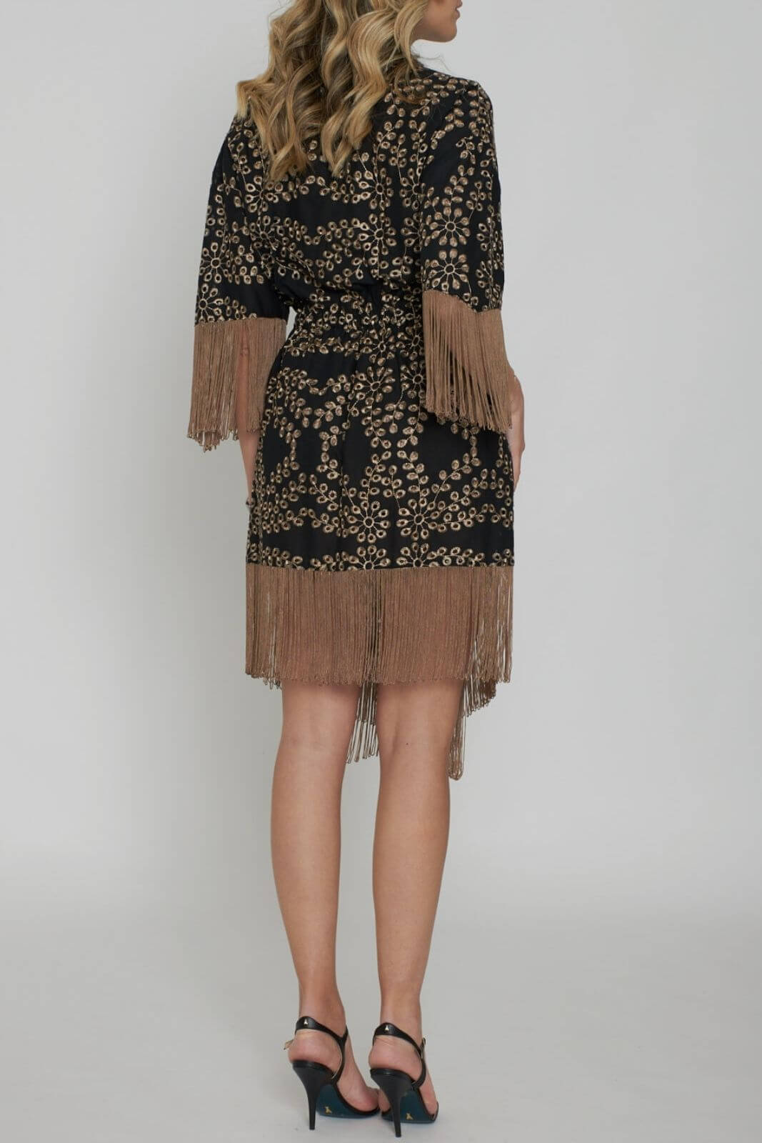 Brand Unique Women's Perforated Dress with Fringes