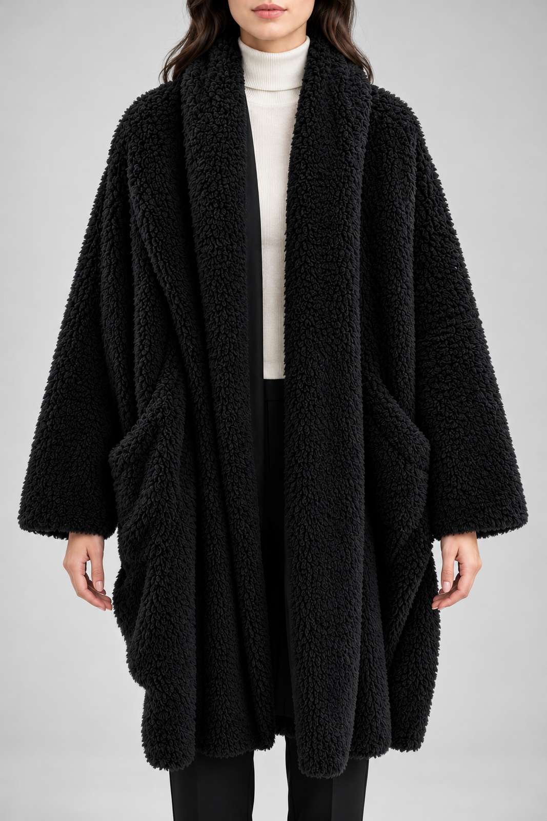 Background Giaccone Donna in Sherpa Reversibile