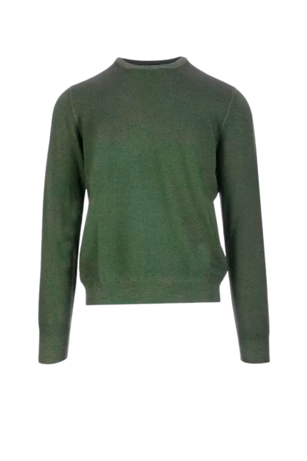 Maglione girocollo Barba da uomo in lana vergine fronte verde