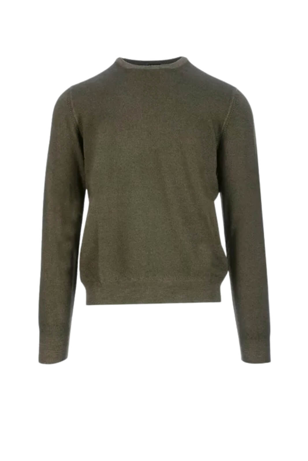 Maglione girocollo Barba da uomo in lana vergine fronte marrone