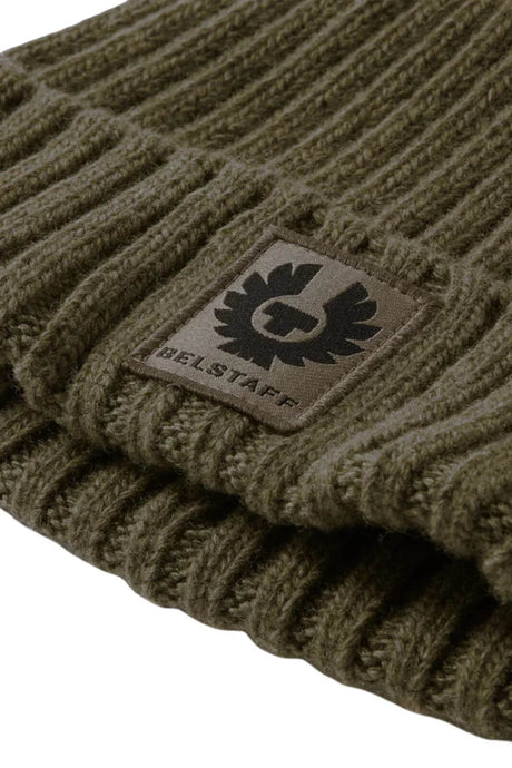 Belstaff Cappello Uomo in lana a coste / Kaki