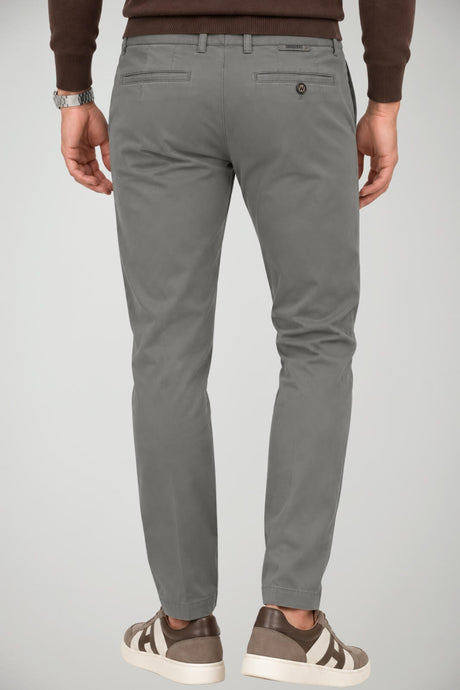 Berwich Pantaloni Uomo in Gabardina Slim Fit / Grigio