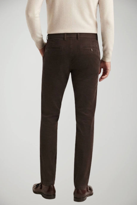 Berwich Pantaloni Uomo in Gabardina Slim Fit / Moro