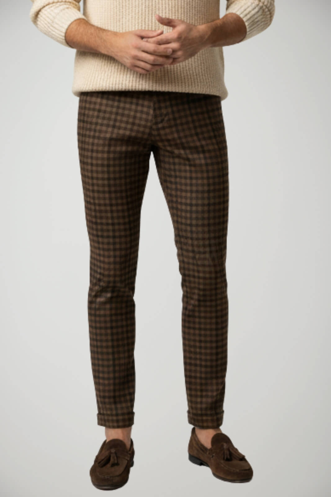 Pantaloni da uomo a quadri Bharnaba