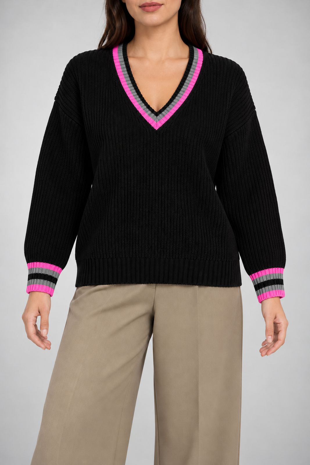 Brand Unique Maglia Donna Scollo a V Profondo