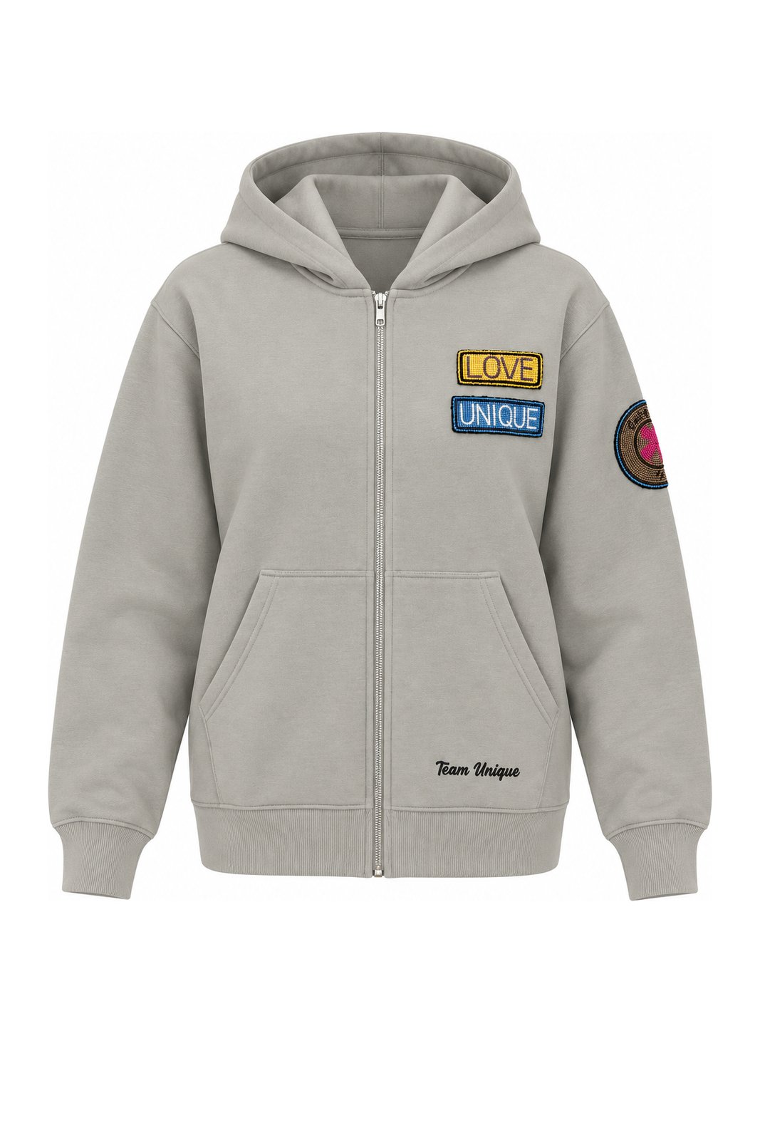Brand Unique Felpa Donna full zip con perline