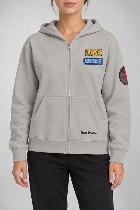 Brand Unique Felpa Donna full zip con perline