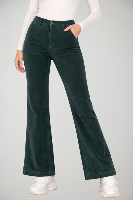 Pantaloni da donna Briglia in velluto con tasche francesi