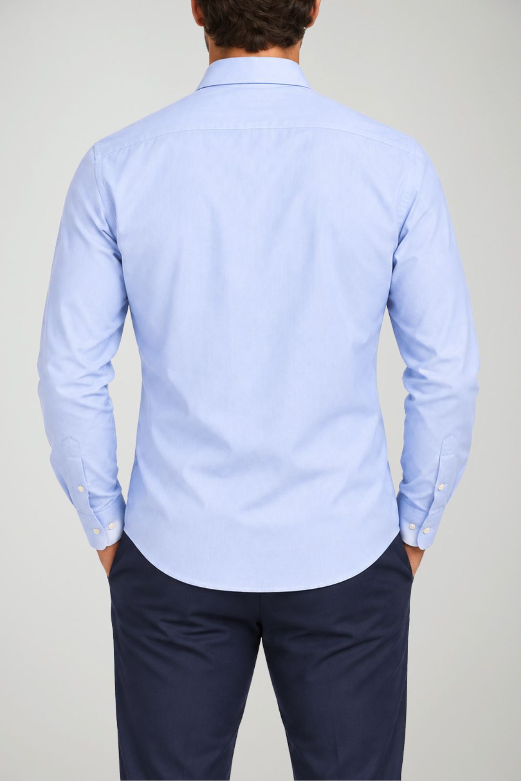 Brooksfield Camicia Uomo Slim Fit micropattern / Azzurro
